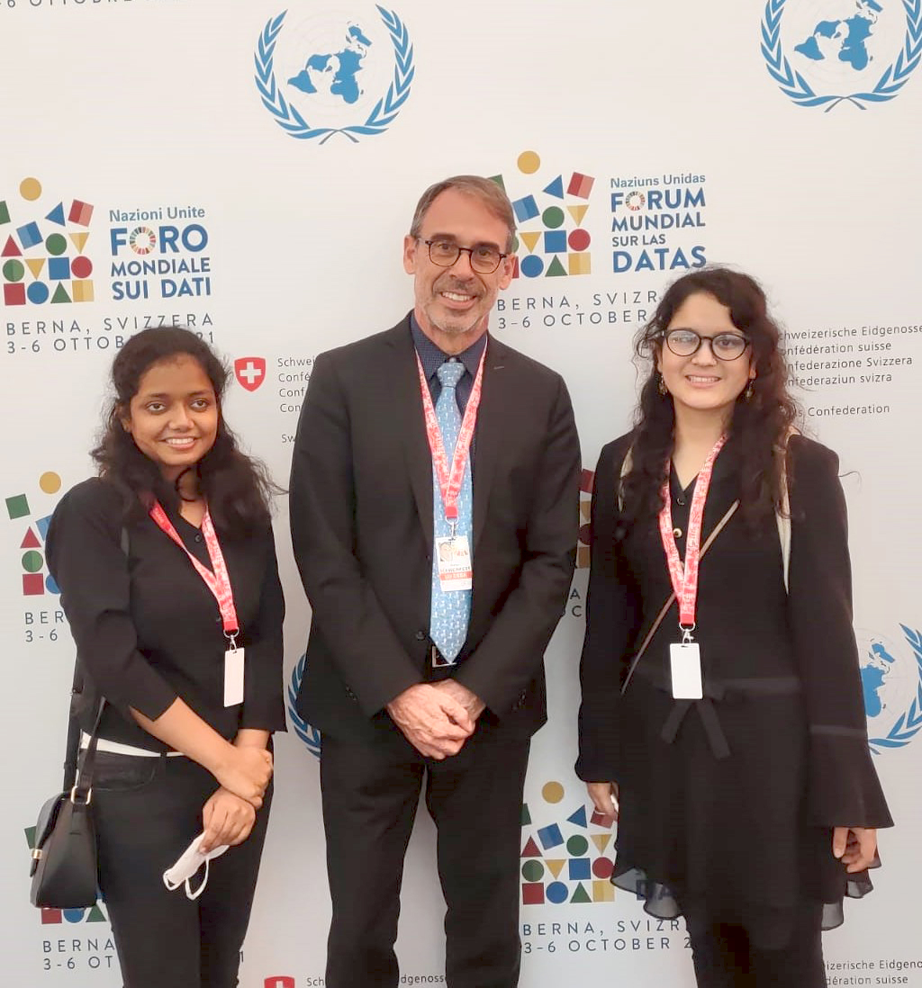 Shrutilata and Asha with Stefen Schweinfest, Director of United Nations, New York